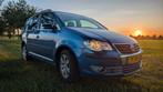 Volkswagen Touran 7 persoons 1.4 TSI 103KW 2007, Auto's, Stof, Zwart, 4 cilinders, Blauw