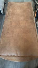 BEPUREHOME RODEO Poef recycle leer hocker cognac, Ophalen, Zo goed als nieuw, Rechthoekig, Stof