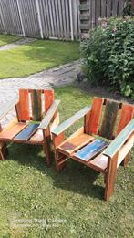 2 kratstoelen (Rietveld), handgemaakt van gerecycled hout, Ophalen, Nieuw, Hout