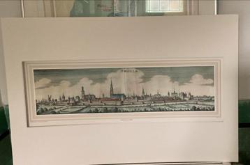 Gravure Zwolle Panorama Swolla Anno CA 1640- Gekleurd beschikbaar voor biedingen