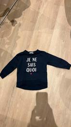 Trui donkerblauw maat 116 mango, Kinderen en Baby's, Babykleding | Maat 56, Ophalen, Zo goed als nieuw, Jongetje of Meisje, Truitje of Vestje