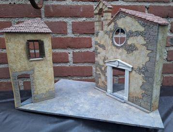 Dioramabase - Italiaans plein met kerk en huis - resin 1/35 beschikbaar voor biedingen