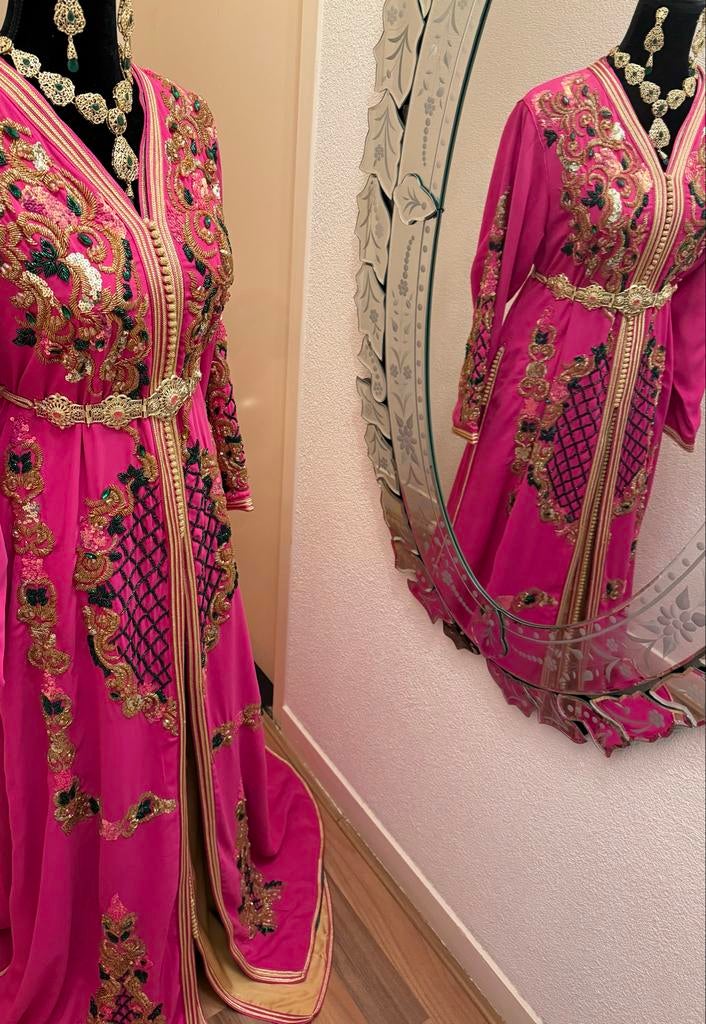 Prachtige Marokkaanse Takshita - Maat L, Kleding | Dames, Gelegenheidskleding, Nieuw, Overige typen, Maat 42/44 (L), Roze, Ophalen of Verzenden