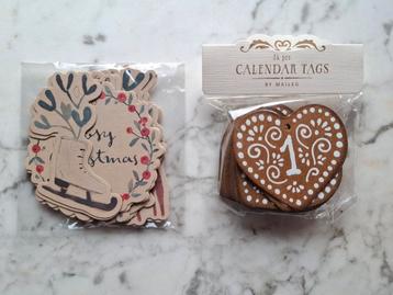 Maileg kerst labels adventskalender  beschikbaar voor biedingen