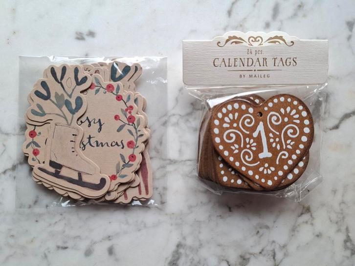 Maileg kerst labels adventskalender, Diversen, Kerst, Nieuw, Verzenden