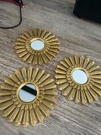 3 Gouden Spiegels - Zonnevorm, Ophalen, Minder dan 50 cm, Rond, Zo goed als nieuw
