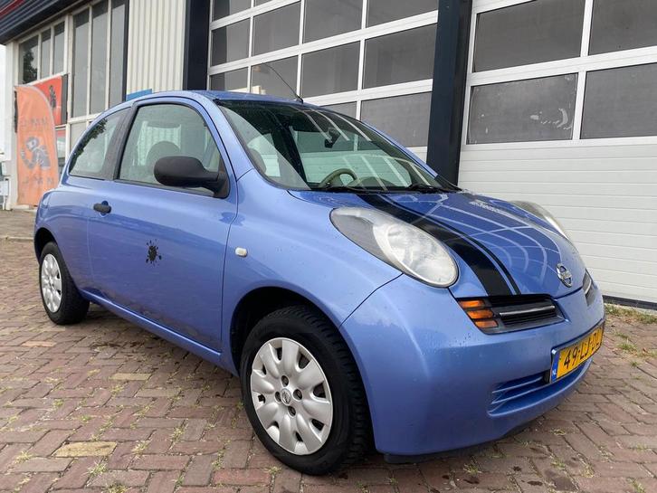 Nissan Micra 1.2 59KW 3DR 2003 Blauw, Auto's, Nissan, Bedrijf, Micra, ABS, Airbags, Centrale vergrendeling, Elektrische achterklep