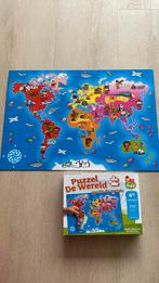 Puzzel van de wereld, 37 stukjes, van Jumbo Playlab, 10 tot 50 stukjes, 4 tot 6 jaar, Gebruikt, Ophalen of Verzenden