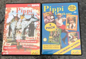 2 pippi langkous dvd boxen met ieder 2 dvd’s beschikbaar voor biedingen