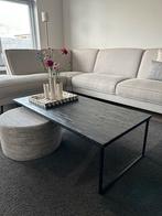 Salontafel zwart met staal frame, Huis en Inrichting, Ophalen, Gebruikt, 100 tot 150 cm, 50 tot 100 cm
