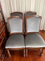 Klassieke eetkamerstoel grijsblauw, Antiek en Kunst, Ophalen