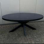 Eettafel mangohout zwart ovaal 160cm met matrixpoot, Info@savoireinteriors.com, Nieuw, Savoire, Vijf personen of meer