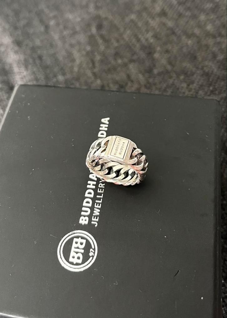 Zilveren Buddha to Buddha Ring Nathalie Small - Maat 16, Sieraden, Tassen en Uiterlijk, Ringen, Zo goed als nieuw, Dame of Heer