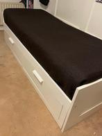 IKEA BRIMNES 80200 cm (160200 cm) + 2 matrassen, Huis en Inrichting, Slaapkamer | Bedden, Ophalen, Gebruikt, Wit, Tweepersoons