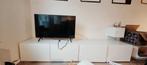 IKEA Besta tv dressoir/kast 2x2 met glasplaat en pootjes, Ophalen, 50 tot 100 cm, Zo goed als nieuw, Minder dan 100 cm