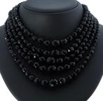 5-strengs gitten ketting Vintage aan 14k gouden slot granaat