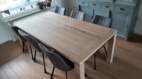 Massief eiken eetkamertafel, Huis en Inrichting, Tafels | Eettafels, Zo goed als nieuw, 150 tot 200 cm, 150 tot 200 cm, Rechthoekig