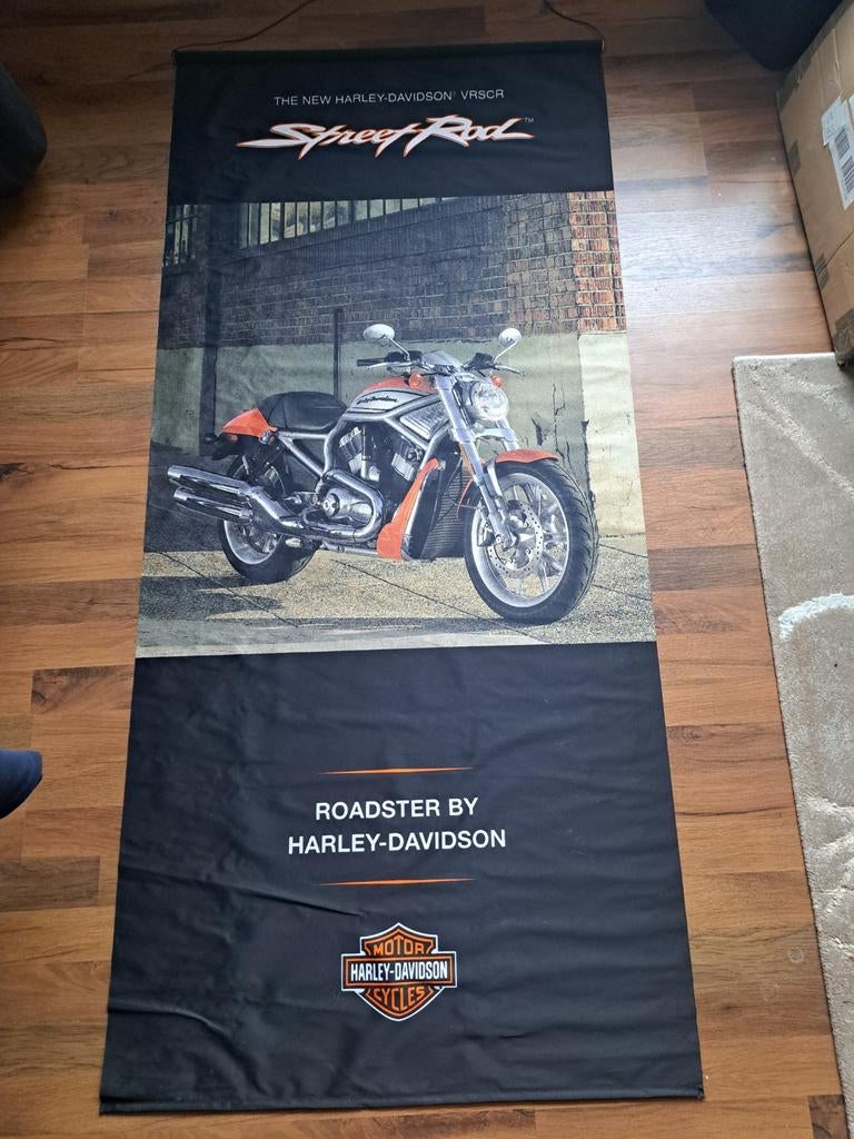 Harley Davidson Originele stoffen banner 1.65 ×0.75 breed.I, Ophalen of Verzenden