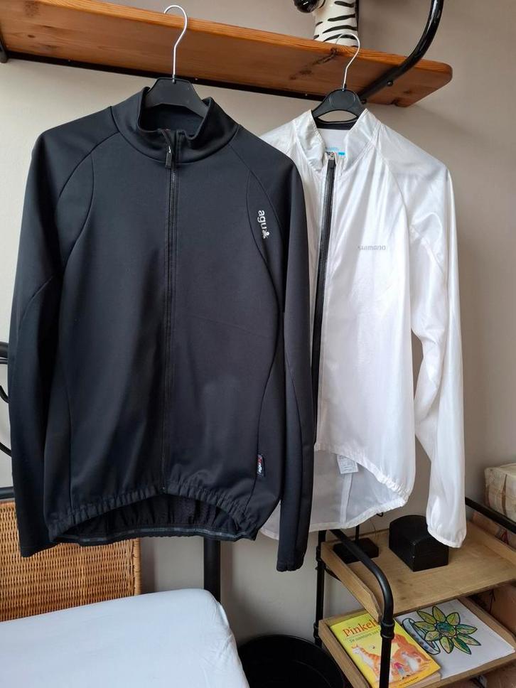 Wielerjacks AGU & Shimano XL regenjack, Fietsen en Brommers, Fietsaccessoires | Fietskleding, Gebruikt, Heren, Bovenkleding, XL