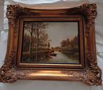 Olieverf schilderij van H.Everout ca.1900 paneel 30x40, Antiek en Kunst, Ophalen