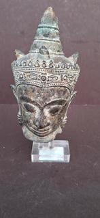 Khmer Hoofd - Antiek Bronzen Beeld, Antiek en Kunst, Ophalen of Verzenden