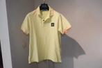 Stone Island gele polo oranje accenten merk embleem borst S