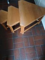 Eiken Midiset bijzettafels, Huis en Inrichting, Ophalen, Minder dan 45 cm, Minder dan 55 cm, Gebruikt