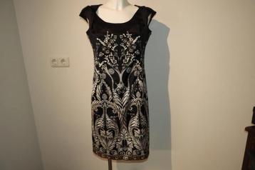 Cavalli prachtige satijn achtige jurk zwart wit printen It  beschikbaar voor biedingen