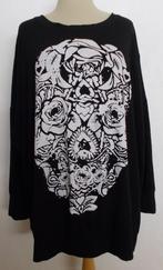Stoere zwart/witte print tuniek van Yoek! L/XL, Verzenden, Zo goed als nieuw, Maat 46/48 (XL) of groter, Zwart