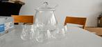 Glazen bowlset, punch bowl en glaasjes, Ophalen, Zo goed als nieuw