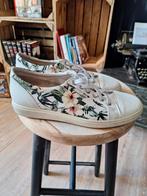 👟 Ecco dames veterschoenen maat 41 bloemenprint, Ecco, Wit, Ophalen of Verzenden, Sneakers of Gympen
