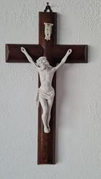 Antiek Kruisbeeld met Corpus Christi - Biscuit Porselein, Antiek en Kunst, Antiek | Religie, Ophalen