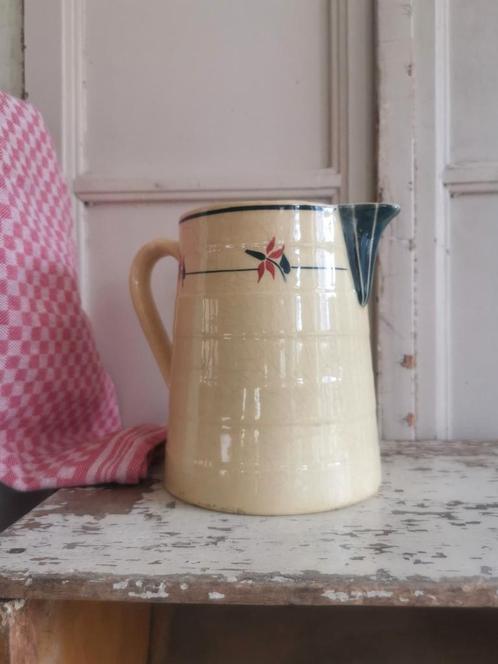 Oude Franse bandenkan Sarreguemines, Antiek en Kunst, Antiek | Servies los, Ophalen of Verzenden