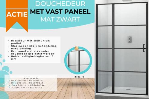 Douchedeur met Nisdeur | Draaideur | Pendeldeur Vanaf € 198, Doe-het-zelf en Verbouw, Sanitair, Nieuw, Douche, Chroom, Glas, Rvs