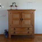 Licht eiken kast met 2 deuren en 2 laden, Ophalen, Gebruikt, 100 tot 150 cm, Eikenhout