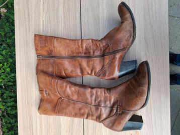 Nog gave echt lederen laarzen cognac mt 41 beschikbaar voor biedingen