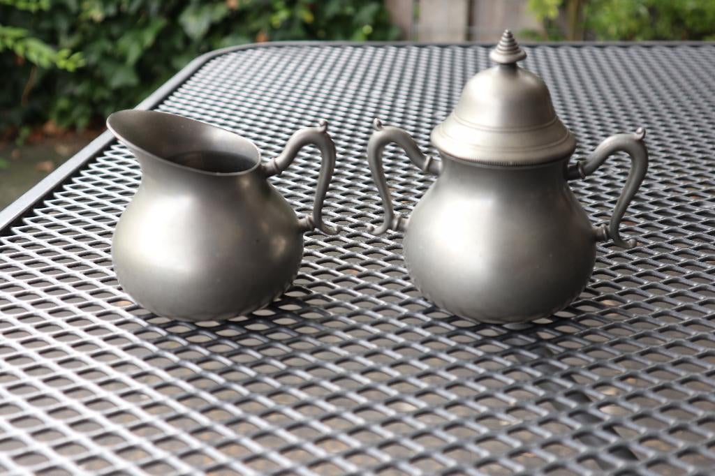 tinnen melkkan suikerpot Royal Holland Pewter SHR Daalderop, Ophalen of Verzenden