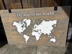 Wereld houten wandbord, Ophalen of Verzenden, Zo goed als nieuw