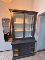 Grijze buffetkast 210 hoog, Huis en Inrichting, Ophalen, Gebruikt, 100 tot 150 cm, Glas
