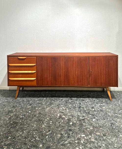 Vintage Midcentury Dressoir Sideboard in Teak, Huis en Inrichting, Kasten | Dressoirs, Zo goed als nieuw, 25 tot 50 cm, Ophalen of Verzenden
