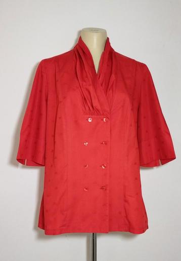 Rode haute couture blouse van Paul Schulten beschikbaar voor biedingen