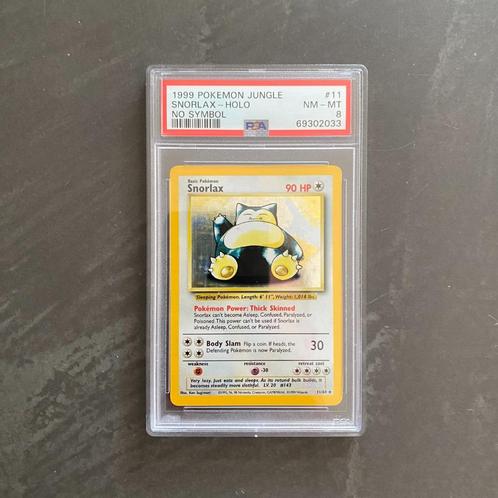 Pokemon Jungle #11 Snorlax No Symbol Error PSA 8, Hobby en Vrije tijd, Verzamelkaartspellen | Pokémon, Nieuw, Losse kaart, Ophalen of Verzenden