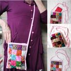 Multicolor vierkantjes patchwork tasje festival party tasje, Sieraden, Tassen en Uiterlijk, Tassen | Damestassen, Ophalen of Verzenden