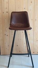 Goossens barstoelen  Sem (zithoogte 73 cm), Ophalen, Twee, Bruin, Leer