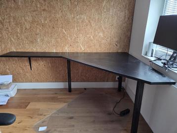 Bureau voor in de hoek - Hoekbureau - zwart