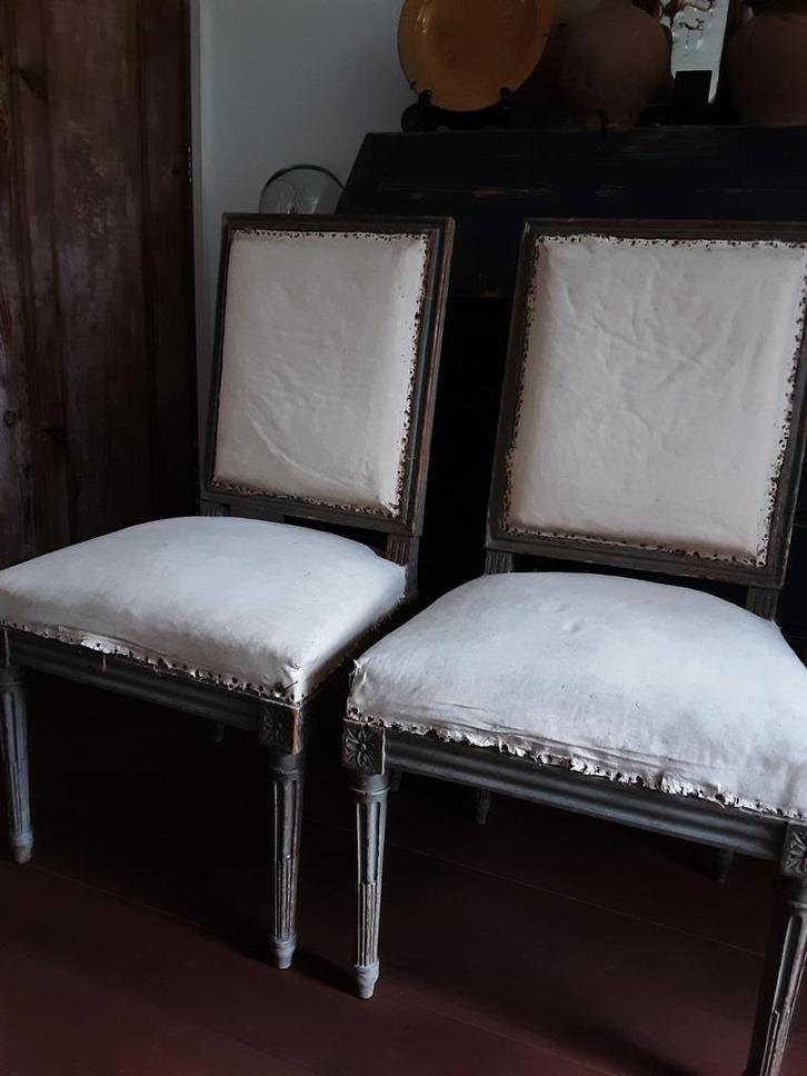 Oude Franse stoeltjes., Antiek en Kunst, Curiosa en Brocante, Ophalen