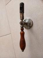 Antieke Gasaansteker met Houten Handvat, Ophalen of Verzenden