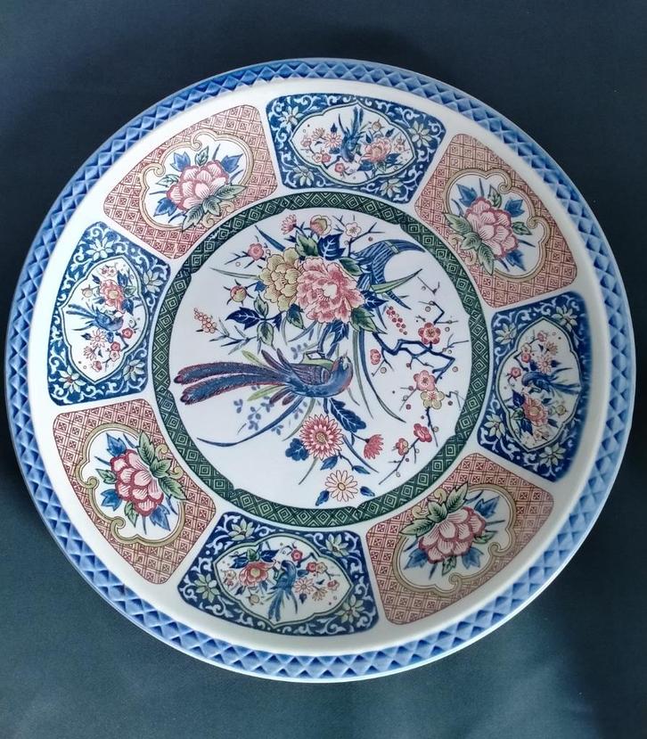 Groot wandbord Japans porselein Vaga International, Antiek en Kunst, Antiek | Wandborden en Tegels, Ophalen of Verzenden