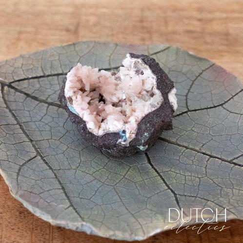 Kleine Heulandiet Geode, Zachtroze Mineraalsteen, Verzamelen, Mineralen en Fossielen, Mineraal, Ophalen of Verzenden