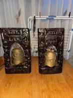 Antieke houtsnijwerk met brons bellen, Antiek en Kunst, Antiek | Koper en Brons, Ophalen, Brons